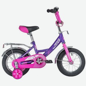 Велосипед NOVATRACK Vector (2020), городской (детский), колеса 12 , лиловый, 9кг [123vector.lc20]