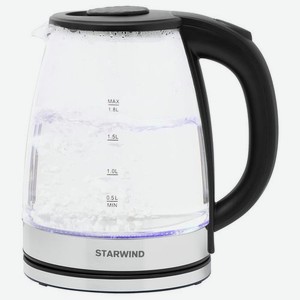 Чайник электрический StarWind SKG2050, 1800Вт, черный и серебристый