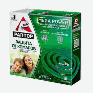 Спираль От Комаров Раптор Mega Power 10+2 Шт