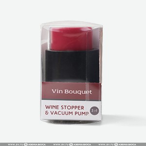 Винная пробка Vin Bouquet 2-в-1 с вакуумным насосом Испания