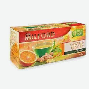 Чай Зеленый Milford Orange-ginger 20 Пакетиков