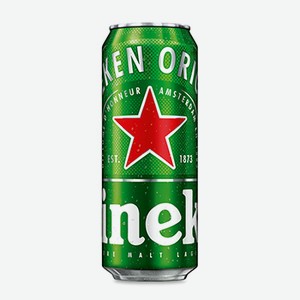 Пиво светлое Heineken 5% 0.5 л банка Нидерланды