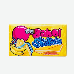 Жевательная резинка Big Babol Shakies Banana Milkshake 38 г, Турция