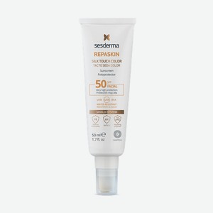 Солнцезащитное средство для лица Sesderma Repaskin silk touch colour Facial sunscreen SPF 50