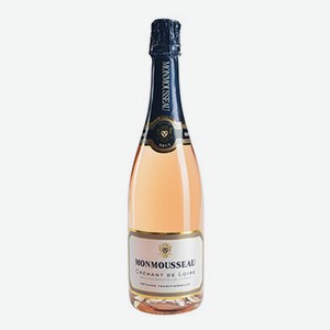 Игристое вино французское розовое брют AOC Cremant de Loire Rose Brut Monmousseau, 0.75 L