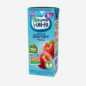 Йогурт 2,5% с 8 месяцев Фрутоняня персик Прогресс п/б, 200 мл