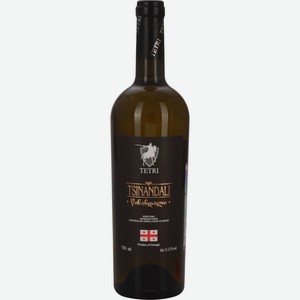 Вино TETRI Цинандали выдерж. бел. сух., Грузия, 0.75 L