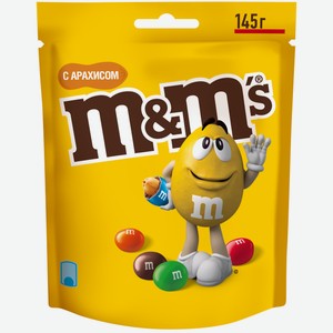 Драже M&M s с арахисом и молочным шоколадом для компании, 145г