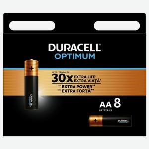 Батарейки Duracell Optimum AA, 8шт