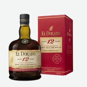 Ром El Dorado 12 лет в подарочной упаковке, 0.7л