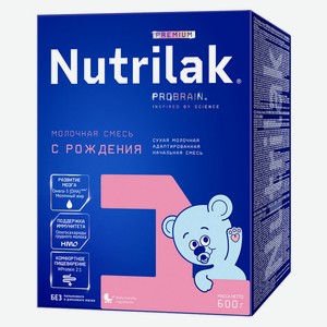 Смесь молочная Nutrilak Premium с рождения 600г