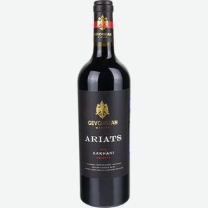 Вино Gevorkian Winery Красное сухое Ариац Кахани Резервное г.у. 2015, 16%, 0,75 л, Армения