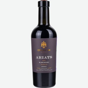 Вино Gevorkian Winery Красное Сладкое Ариац Кахани Резервное г.у. 2015 14,5%, 0,375 л, Армения