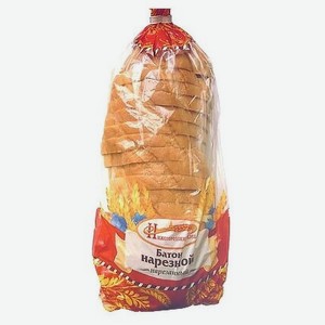 Батон Нижегородский Хлеб нарезной, 400 г, пакет