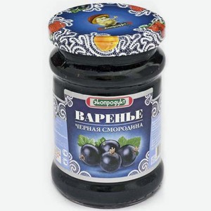 Варенье Экопродукт из чёрной смородины, 325 г