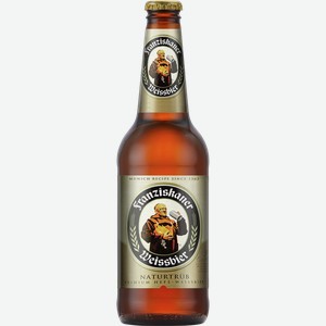 Пиво ФРАНЦИСКАНЕР светлое, пшеничное, нефильтрованное, ст/б, 0.45л