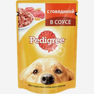 Корм для собак Педигри говядина в соусе, 0.085кг