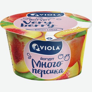Йогурт ВИОЛА с персиком, 2.6%, 0.18кг