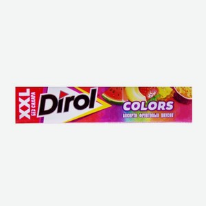 Жевательная резинка Dirol colors XXL 19г ассорти фруктовых вкусов