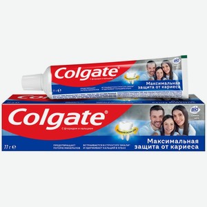 Зубная паста COLGATE Максим защита от кариеса Свежая мята со фтором и кальцием, Китай, 100 мл