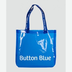 Button Blue Сумка шоппер синяя Button Blue