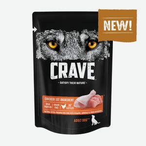 Crave влажный корм для взрослых собак всех пород с курицей (85 г)