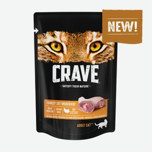 Crave влажный корм для взрослых кошек с индейкой (70 г)