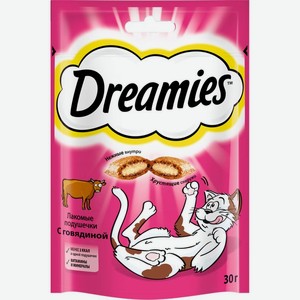 Dreamies лакомство для кошек подушечки с говядиной (30 г)