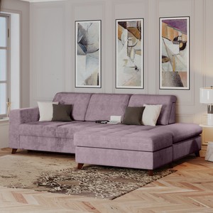 Lazurit Модульный правый диван Доминика Розовый 1 мм 1 мм 1 мм
