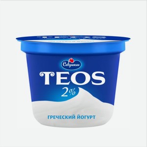 Йогурт греческий TEOС натуральный 2% 250гр