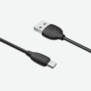 Кабель USB MicroUSB BX19 TPU 1м Черный Borofone
