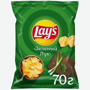 Чипсы картофельные Lay s зеленый лук, 70г