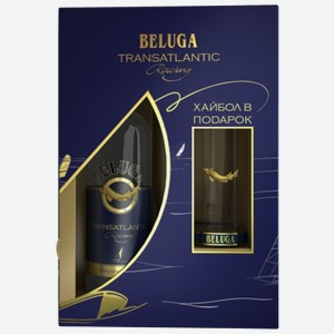 Водка Beluga Transatlantic 0,7 л в подарочной упаковке + хайбол