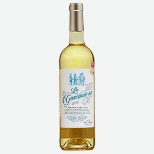 Вино ЛЕ ГАСКОНЬЕР Блан белое сухое (Франция), 0,75л