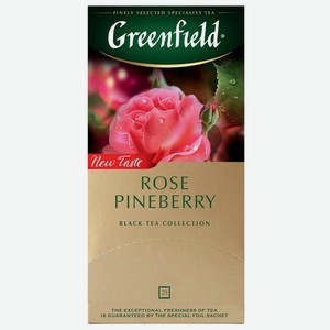 Чай Greenfield 25 пак*1.5 г роуз пайнберри черный