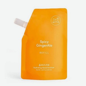 HAAN Рефилл для наполнения карманного санитайзера  Пряный Имбирный Эль  Pouch Hydrating Hand Sanitizer Spicy Ginger Ale