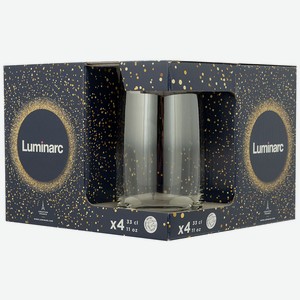 Стакан высокий Luminarc Сир де Коньяк Серебряная дымка 330 мл, 4 шт