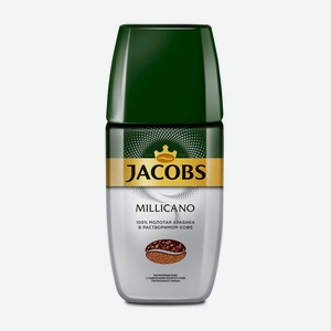 Кофе растворимый Jacobs Millicano c добавлением молотого 160г ст/б