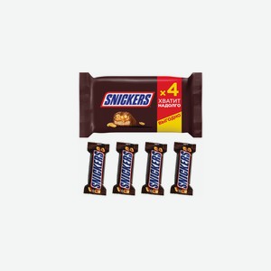 Шоколадный батончик Snickers 4х40г