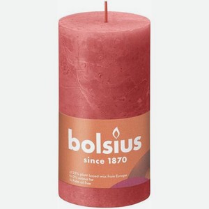 Свеча Bolsius Rustic 13х6,8 см Shine розовый