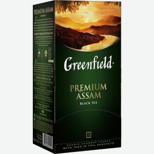 Чай черный Greenfield Premium Assam 25 пак. в упаковке