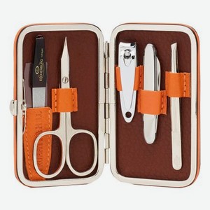Маникюрный набор из 5 предметов Smooth Leather Manicure Havana Orange