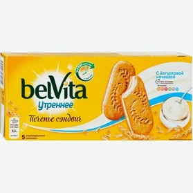 Печенье BelVita Утреннее злаки какао-йогурт, 253 г