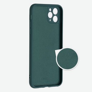 Чехол клип-кейс PERO LIQUID SILICONE для Samsung A03S темно-зеленый