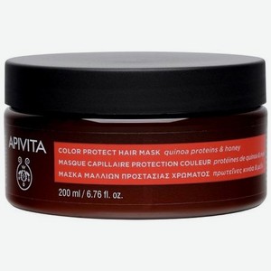 Маска для окрашенных волос APIVITA с протеинами киноа и медом, банка, 200 мл