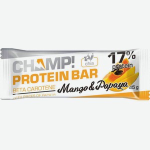 Батончик протеиновый Champ! Protein Bar Mango & Papaya, 45 г