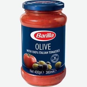 Соус томатный Barilla Olive с черными и зелеными оливками, 400 г