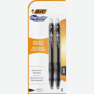 Ручки гелевые Bic Gel-ocity Original цвет: чёрный, 2 шт.