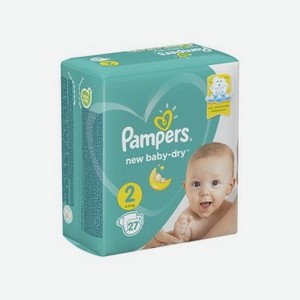 Подгузники PAMPERS New Baby-Dry Mini, размер 2 (4-8 кг), 27 шт.