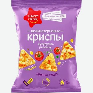 Чипсы кукурузно-рисовые HAPPY CRISP Пряный томат, 50 г